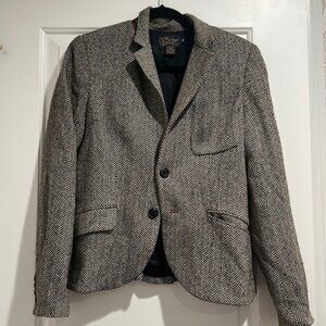 Polo Ralph Lauren Black and White Herringbone Blazer